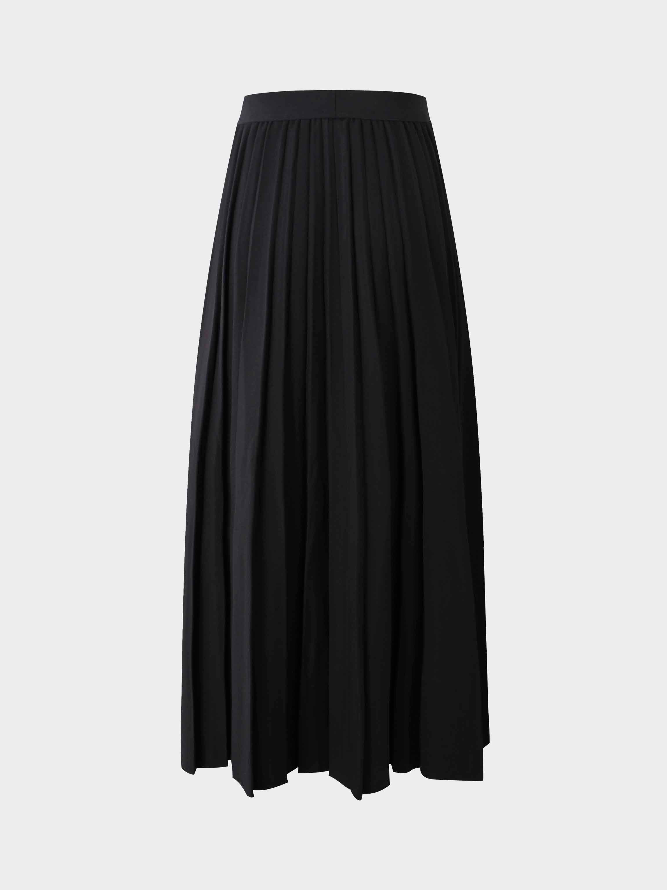 Marni Pleated Skirt 37"-Black/Dark Grey-1