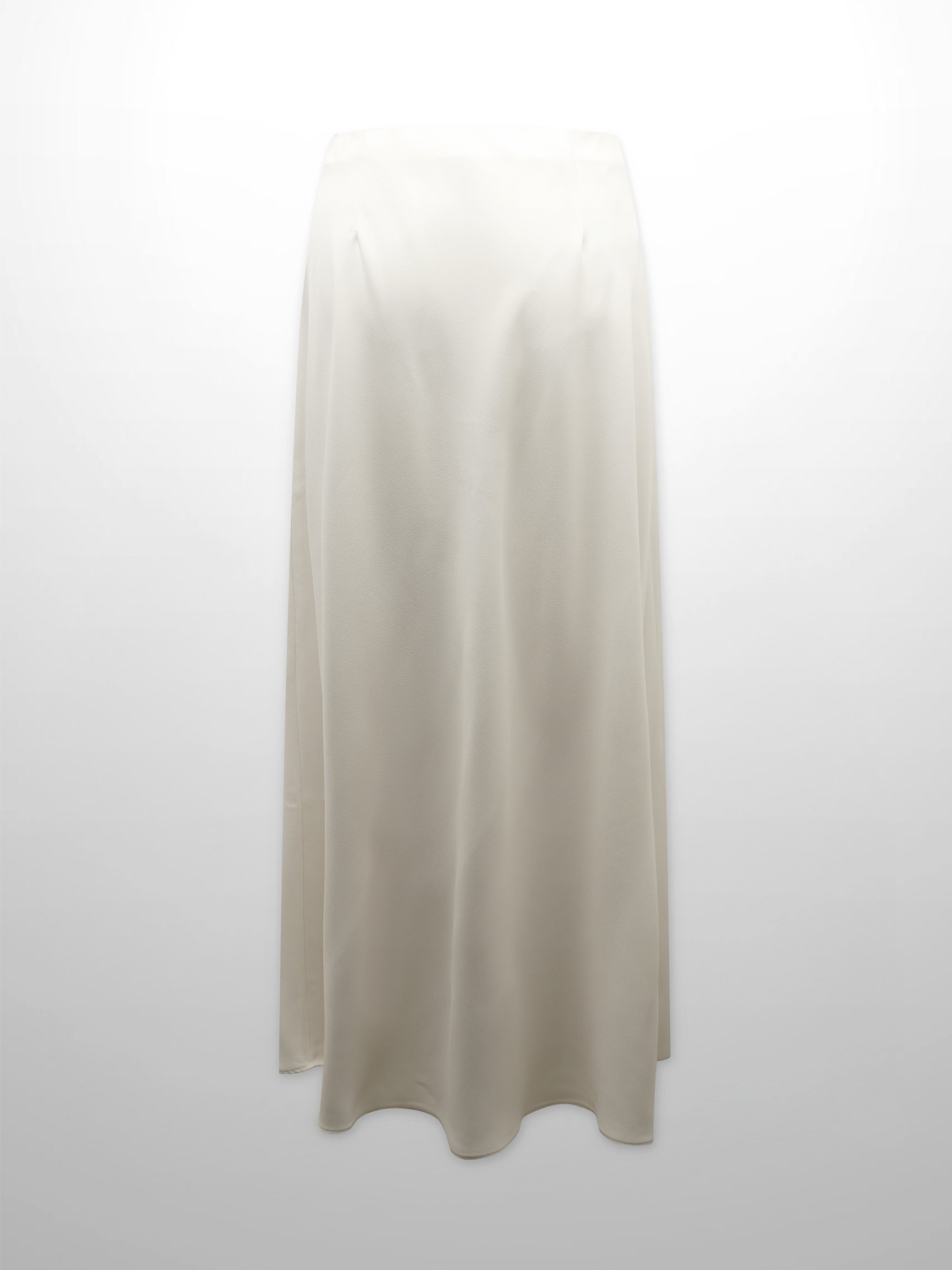 Crepe Slip Skirt-Ivory-2