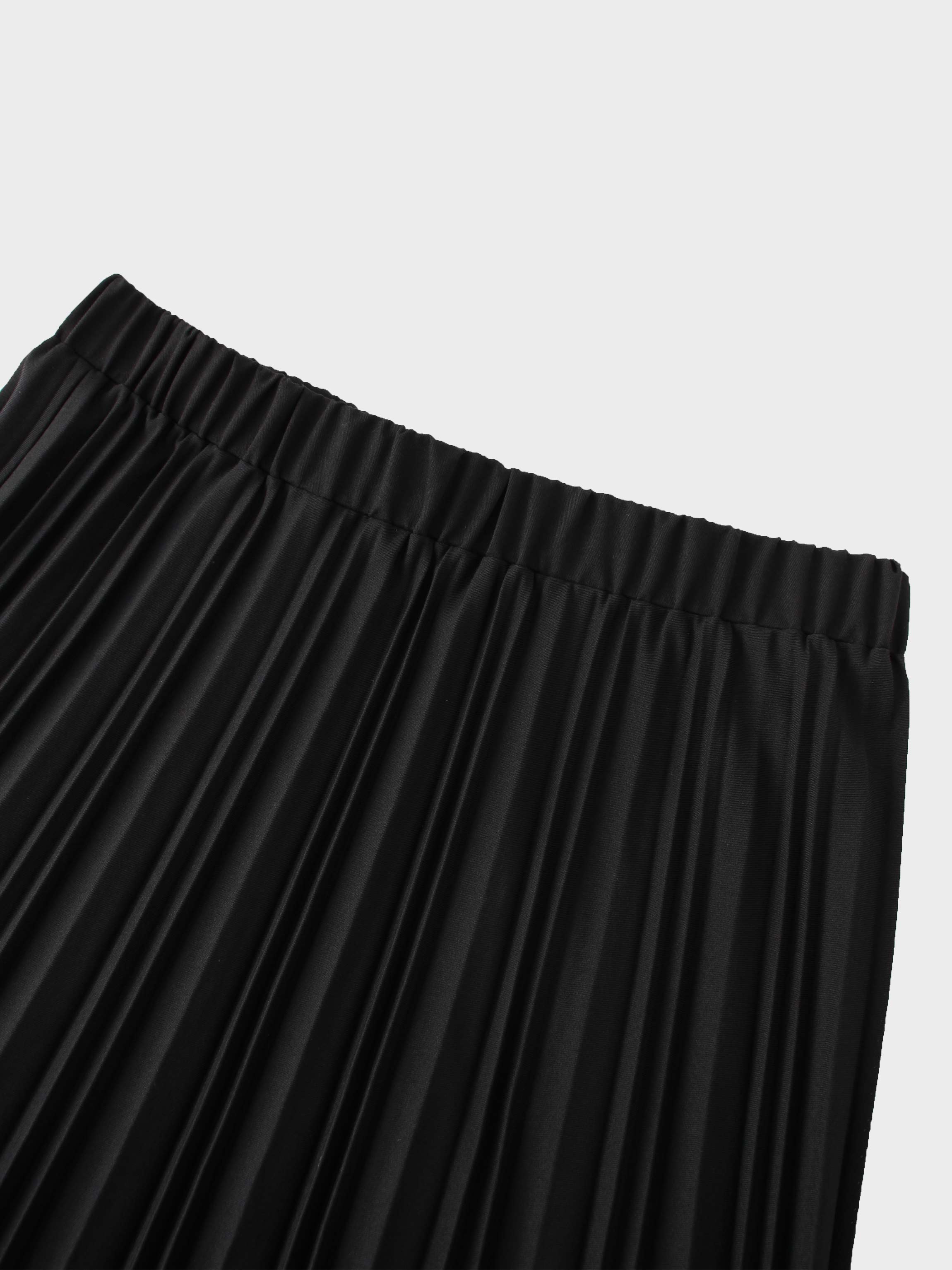 Mix Pleat Skirt-Black-4