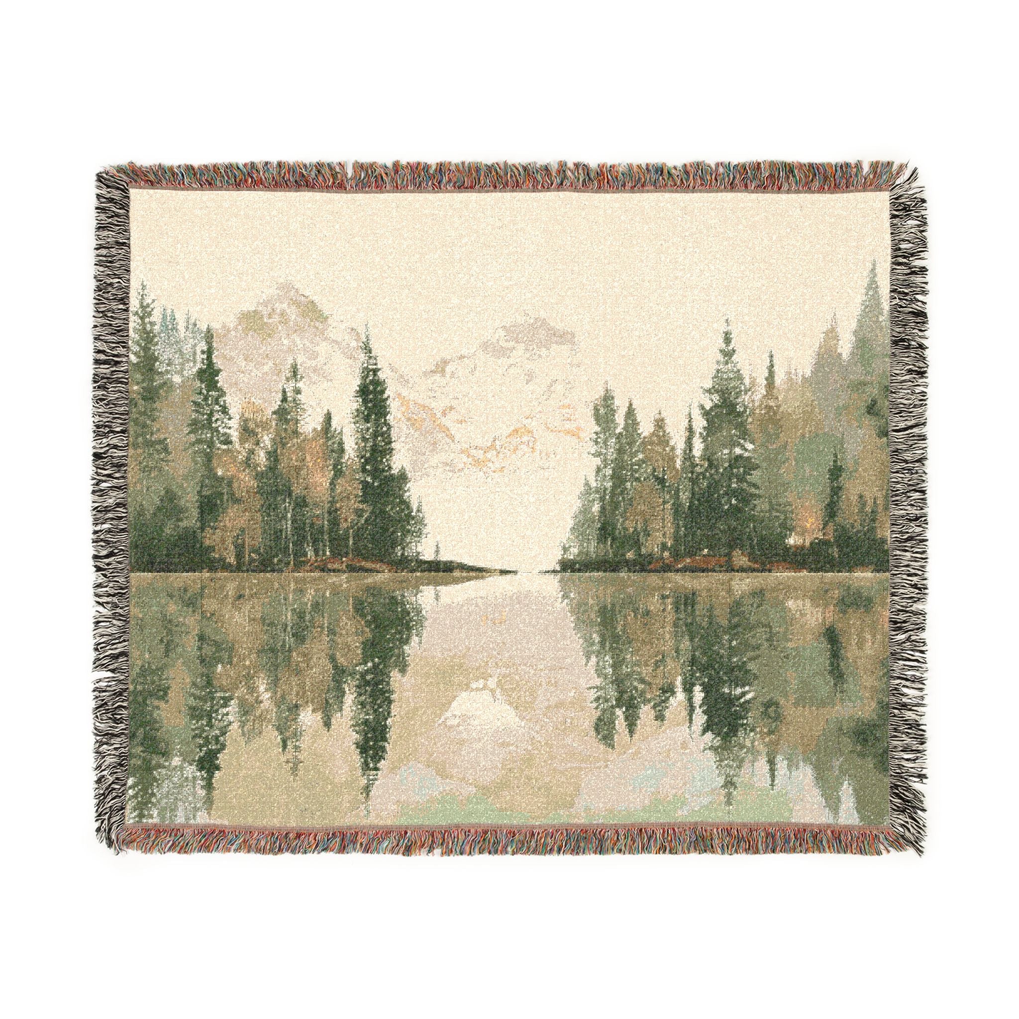 Among the Quiet Landscape Woven Blanket