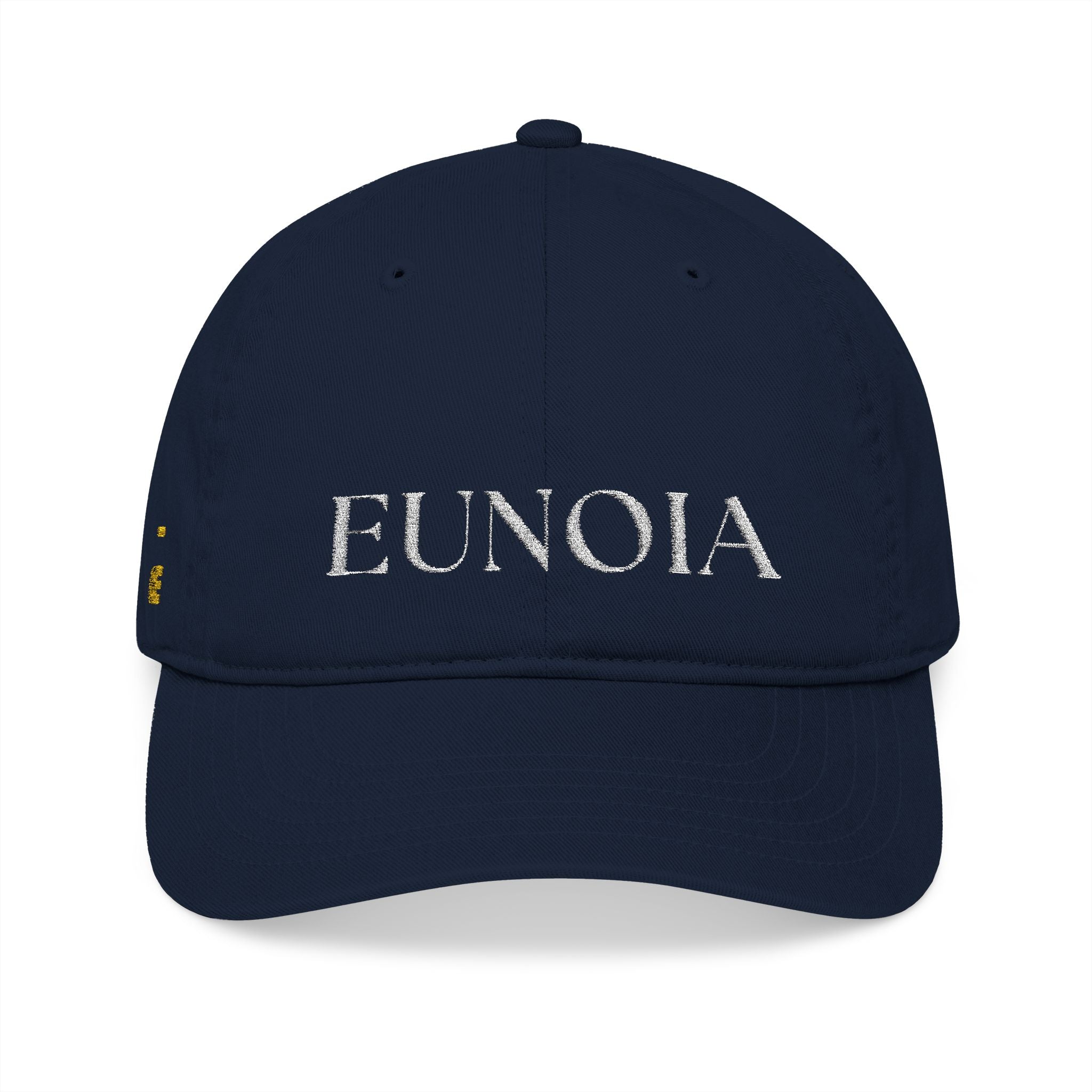 EUNOIA Organic Embroidered Cap—beautiful way of thinking