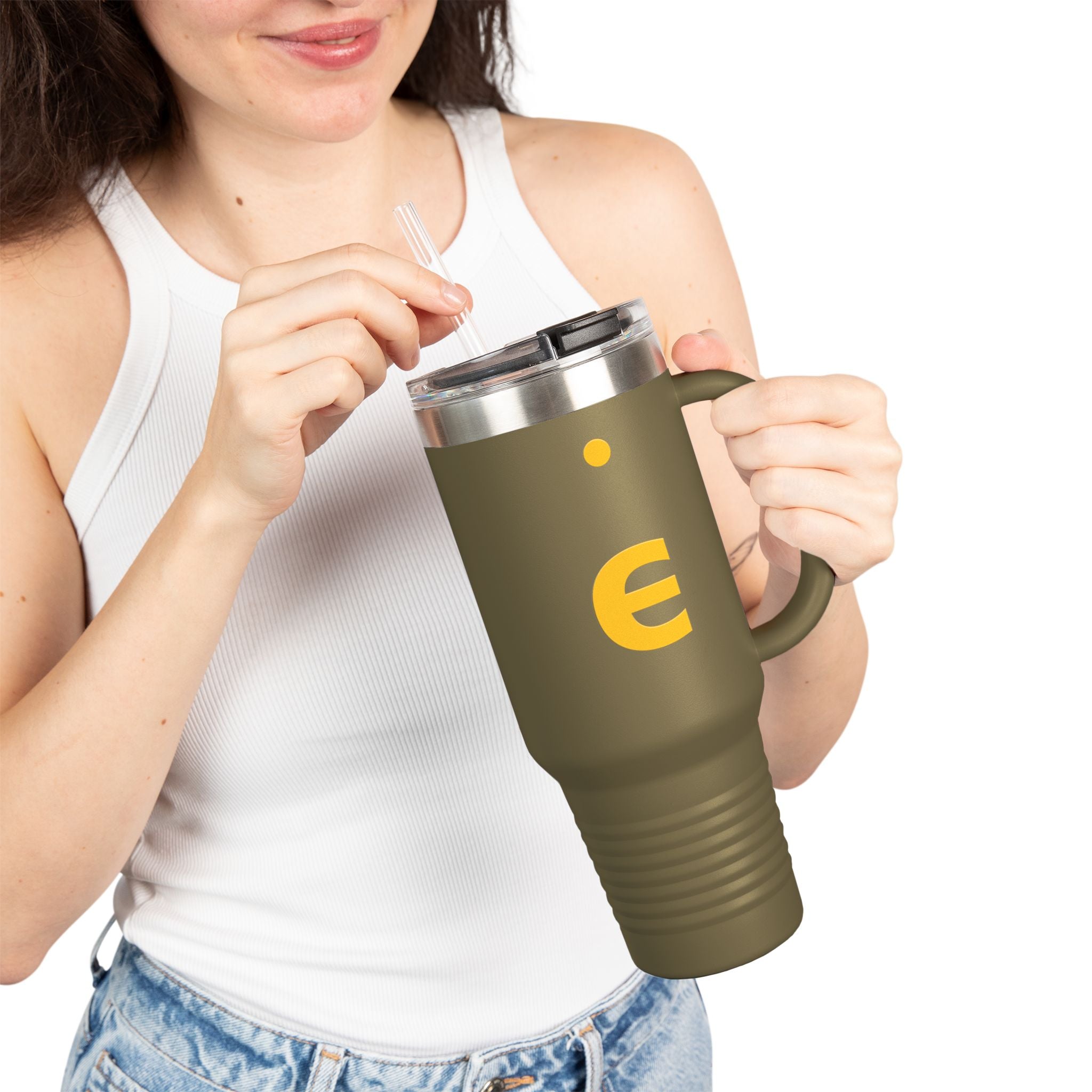 Eunoia 40oz Travel Tumbler with Handle — Beautiful Thinking, Built for the Road