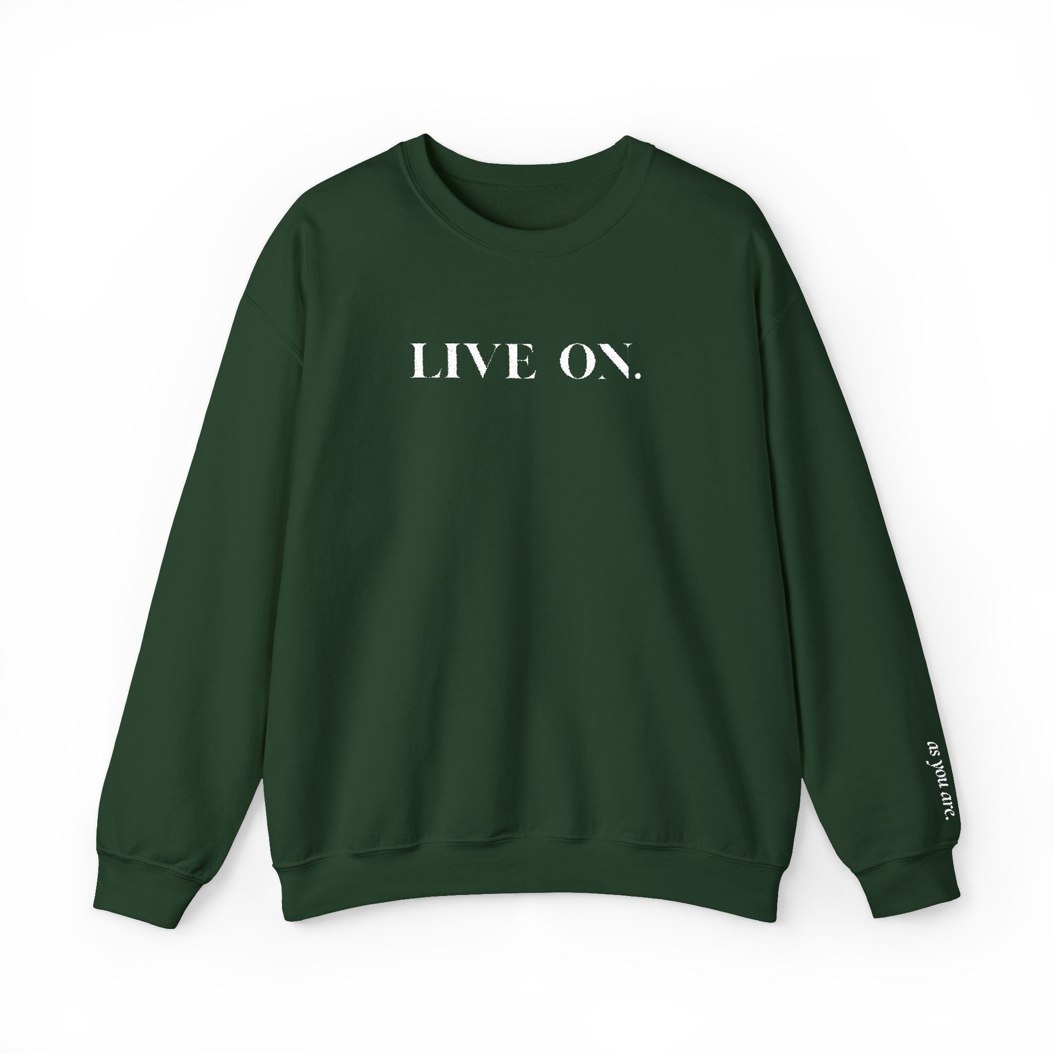 LIVE ON. — Crewneck