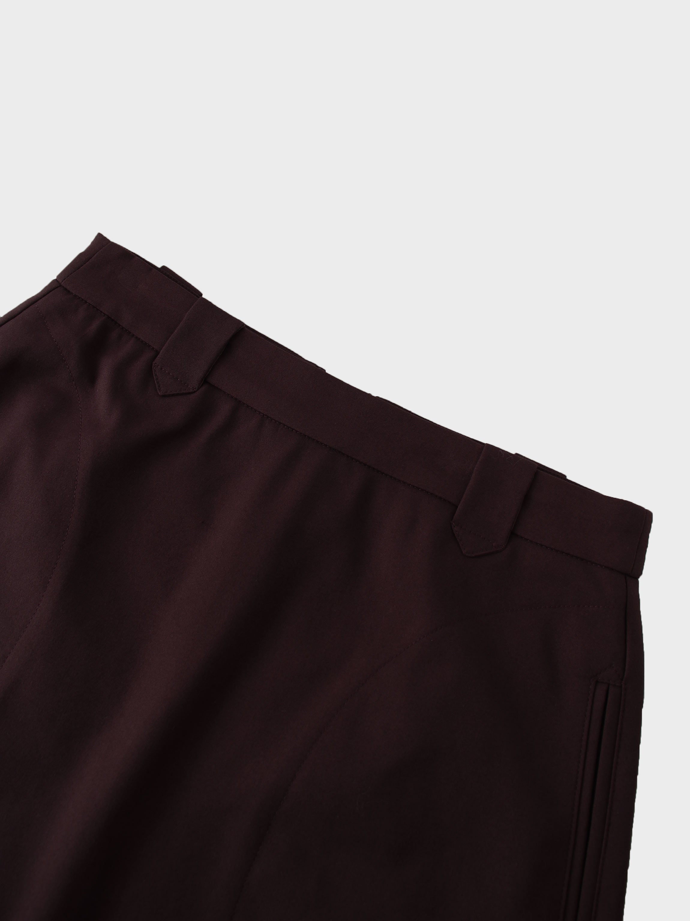 Basic A-Line Skirt-Brown-3