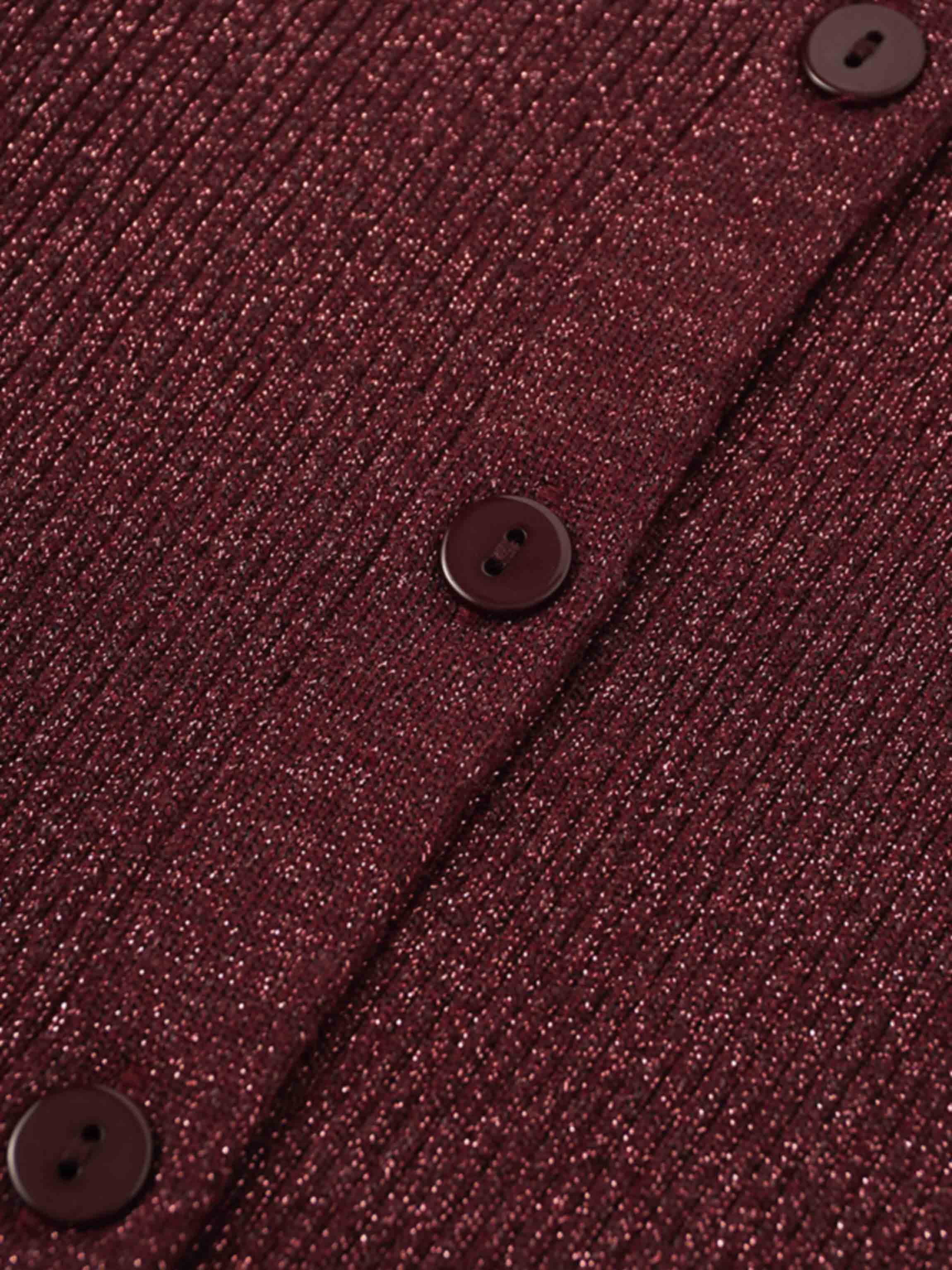 Lurex Ribbed Sweater-Heathered Burgundy-4