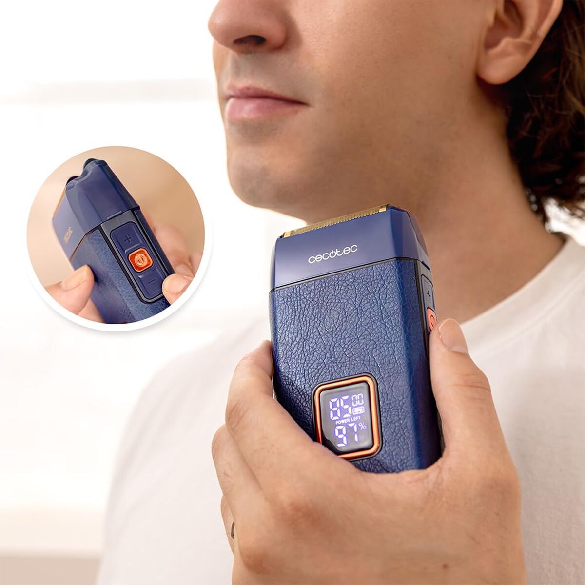 Cecotec Electric Shaver PrecisionCare X-Trimm Pro Titanium 3 Speeds LED 2h Blue-6