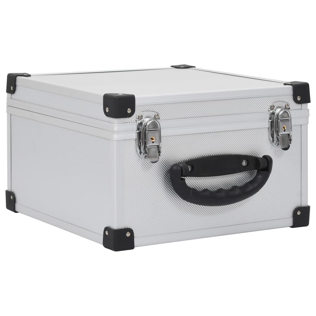 NNEVL CD Case for 40 CDs Aluminium ABS Silver-1