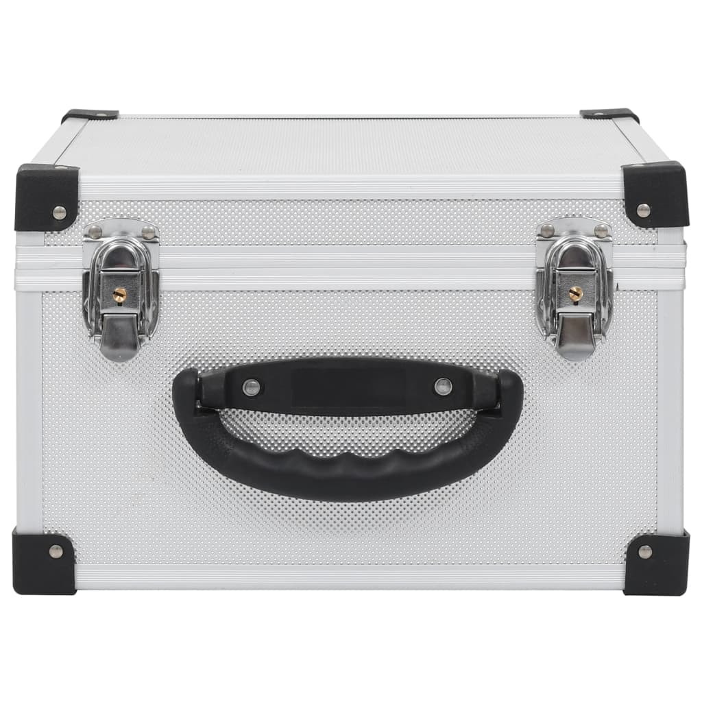NNEVL CD Case for 40 CDs Aluminium ABS Silver-2