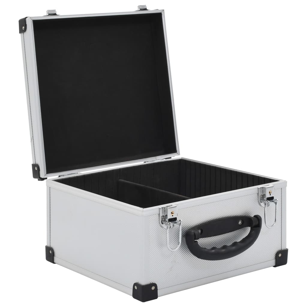 NNEVL CD Case for 40 CDs Aluminium ABS Silver-4