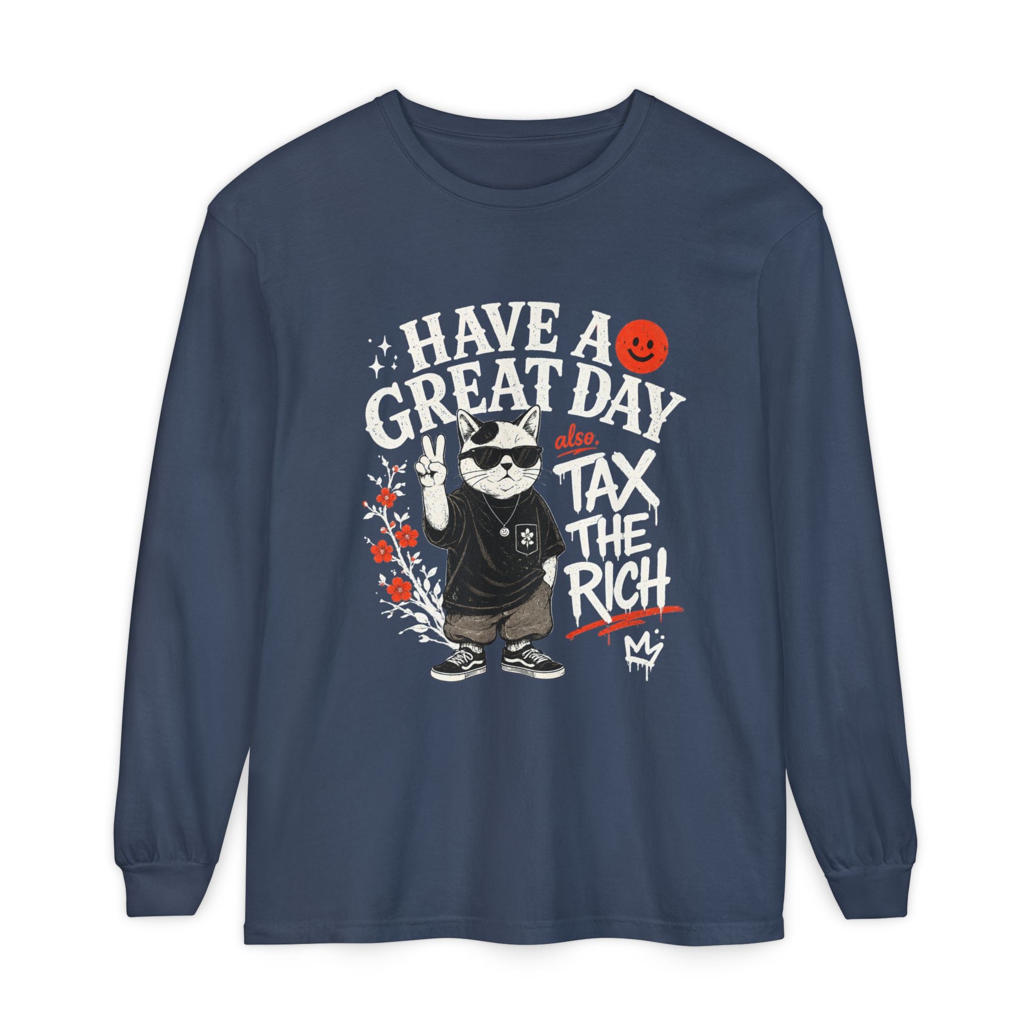 Tax Cats Garment-Dyed Long Sleeve