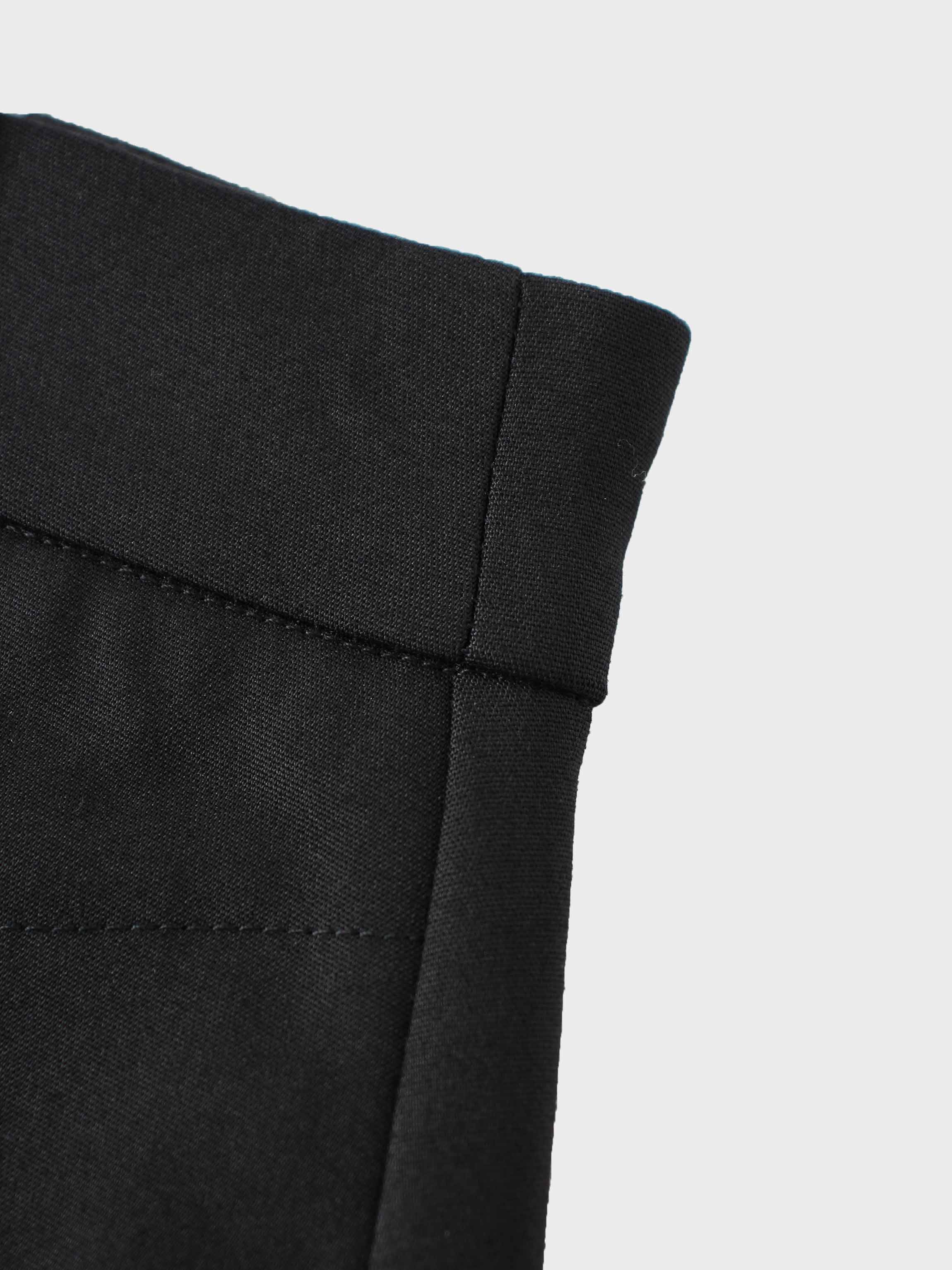 Basic A-Line Skirt-Black-4