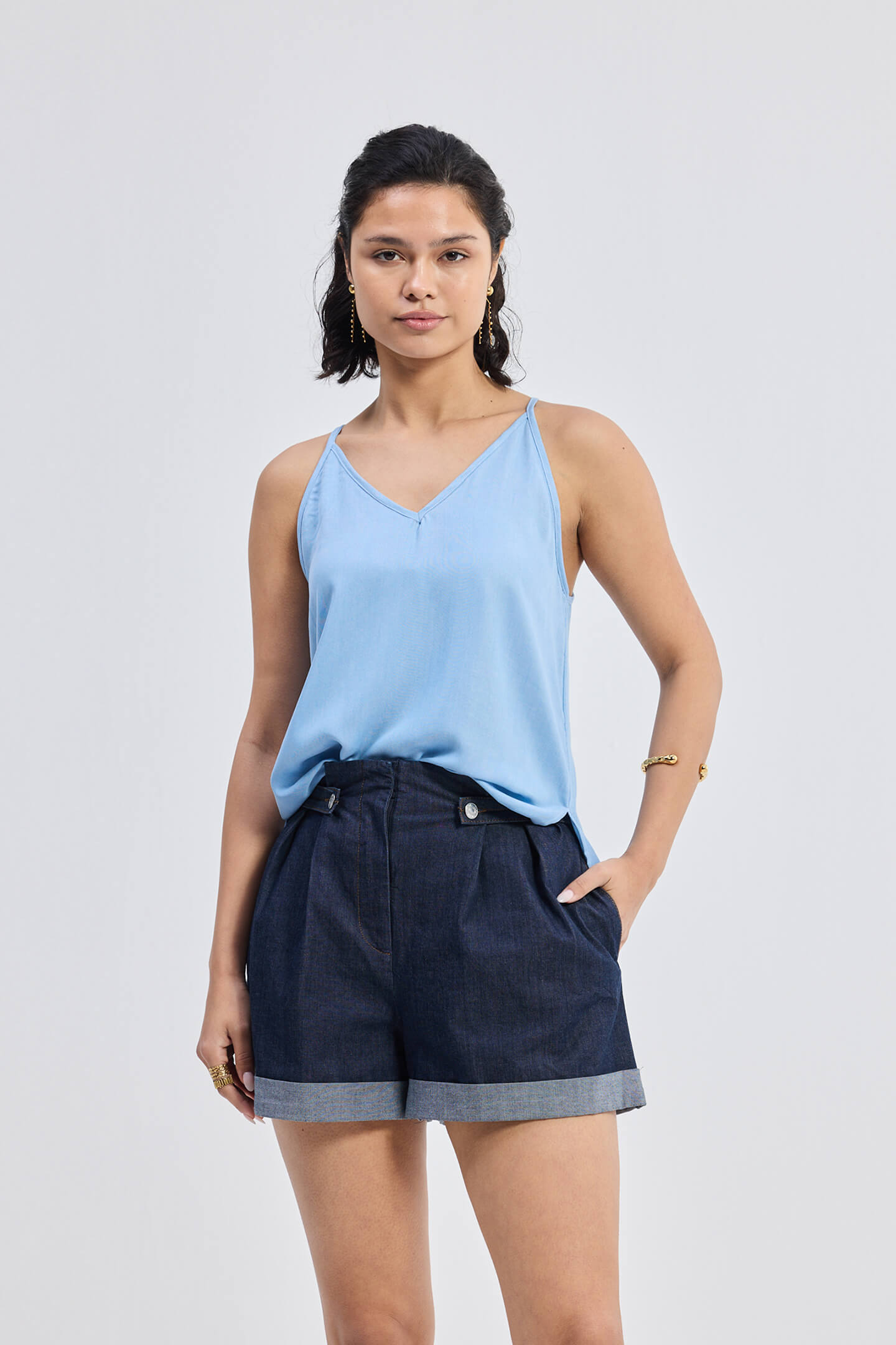 Endless Sunday Top in Denim-4
