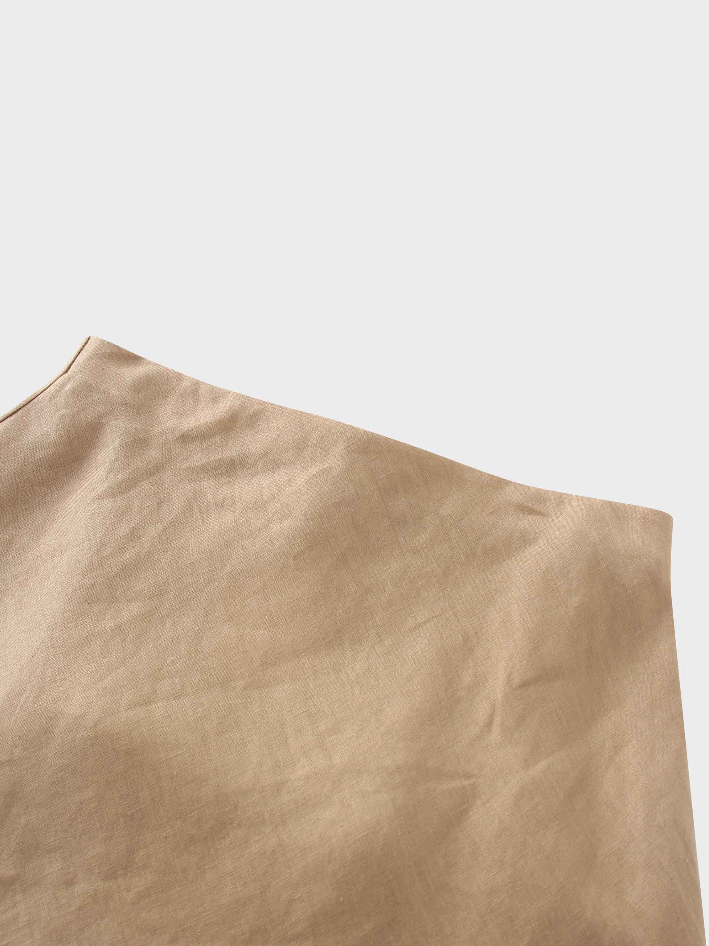 Linen Slip Skirt-Tan-3