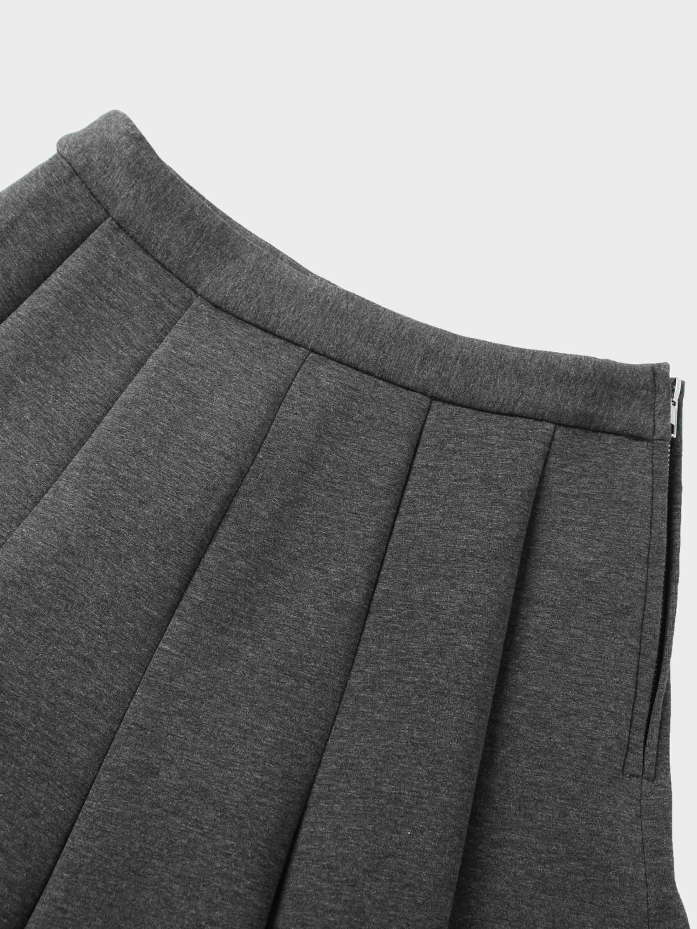 Short Flare Skirt 24"-Grey-2