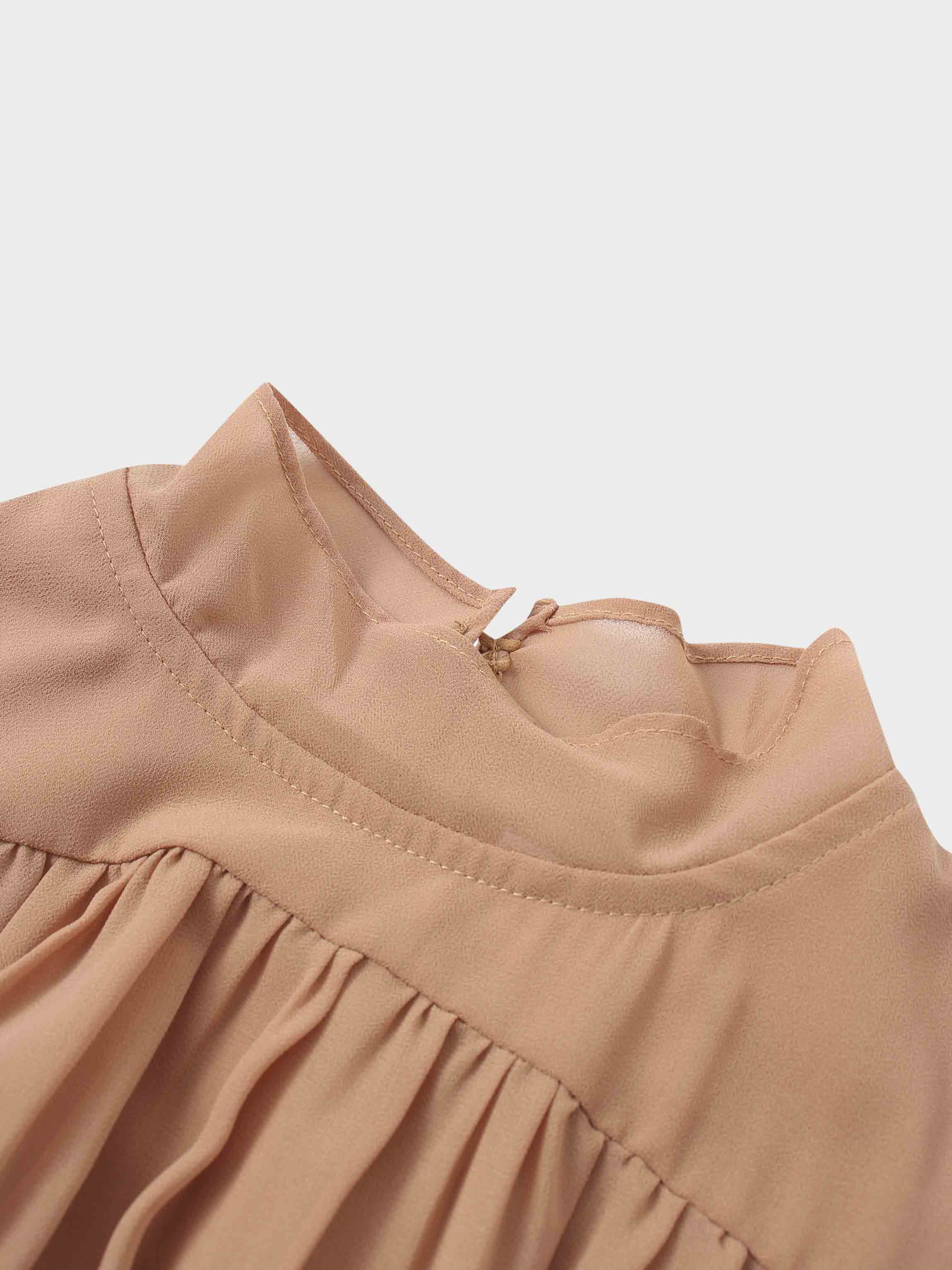 Asymmetrical Bottom Belted Dress-Mocha-3
