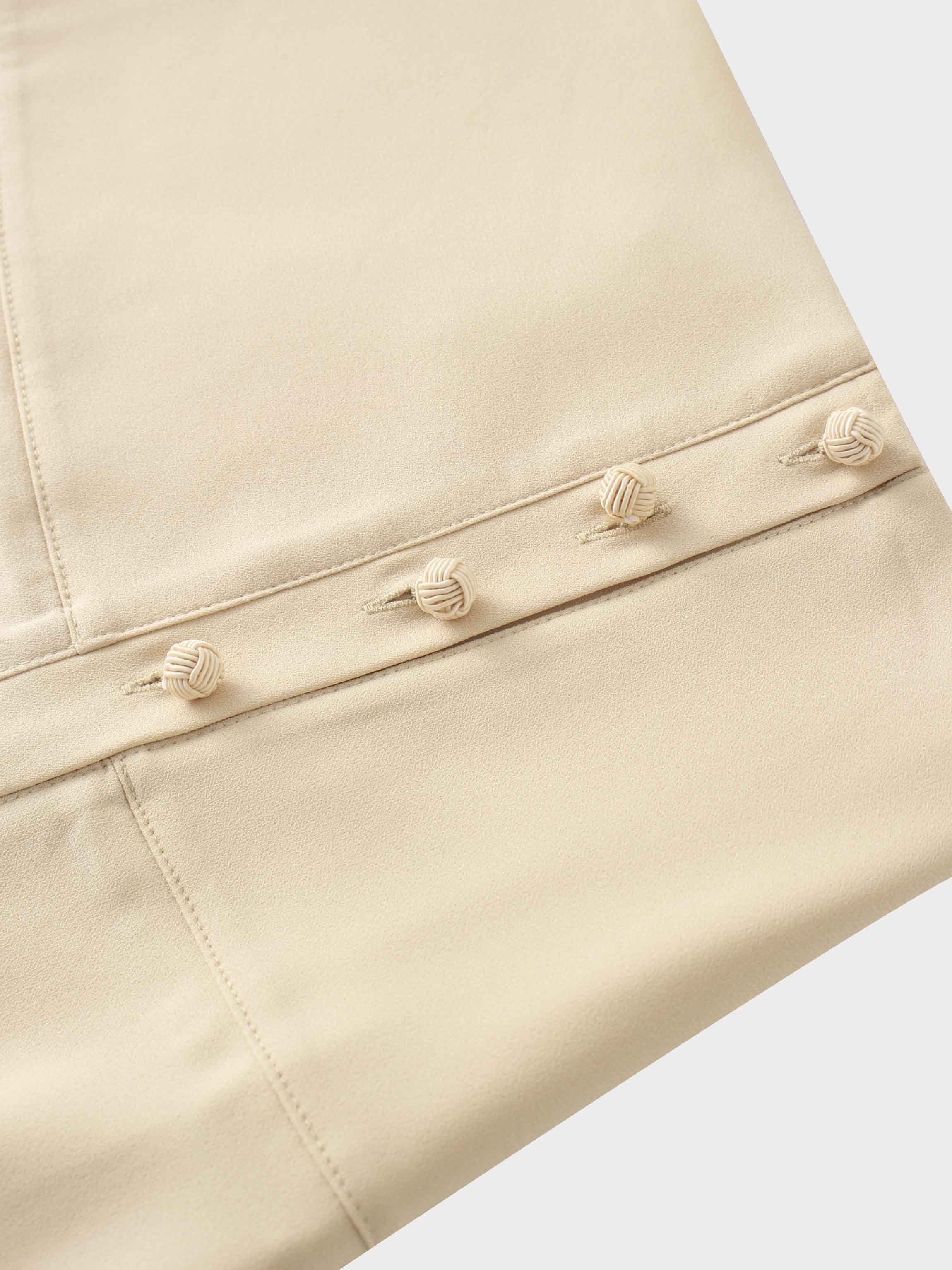 Side Button Yoke Skirt-Bone-4