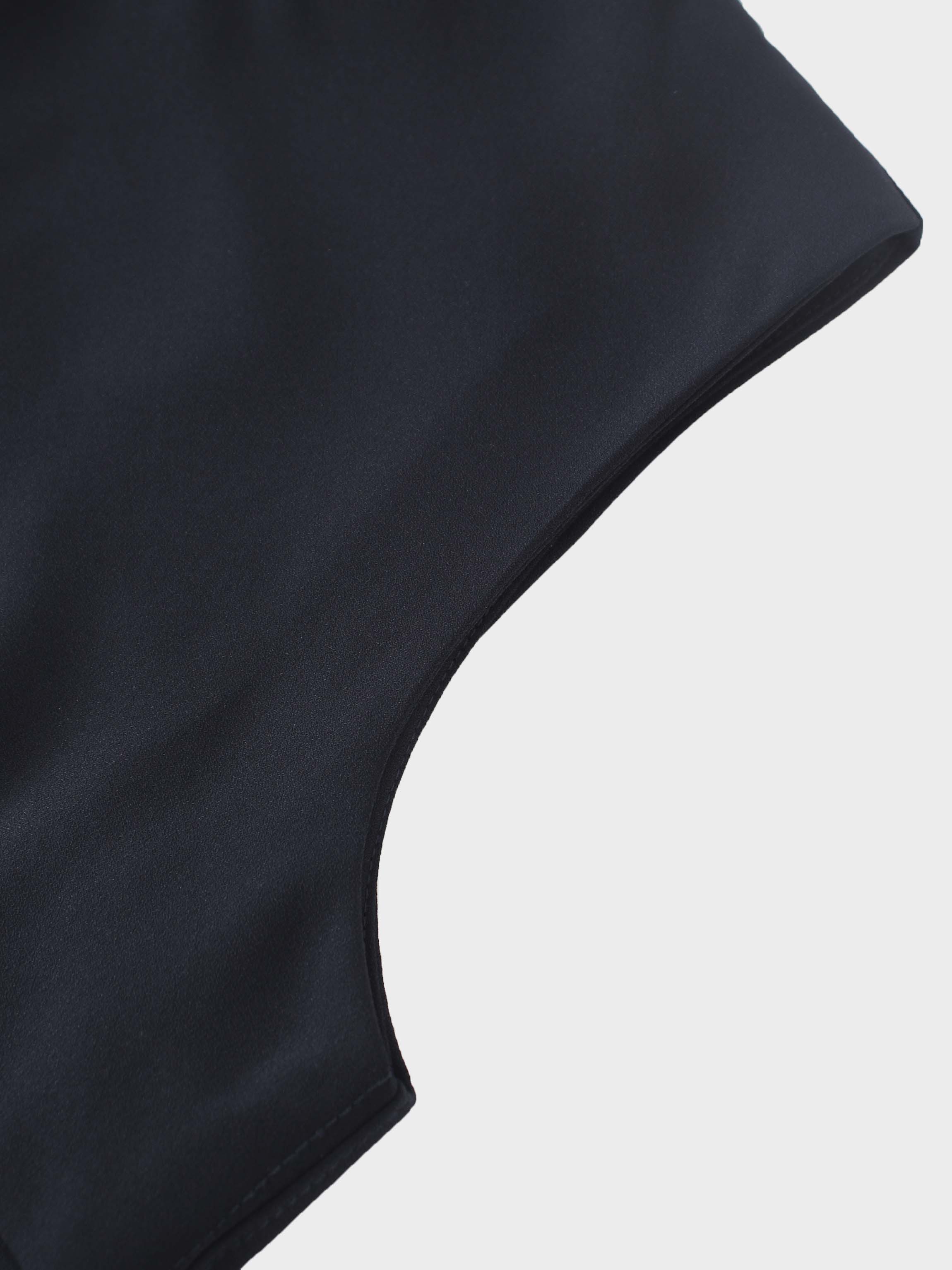 Crepe Slip Dress-Navy-3