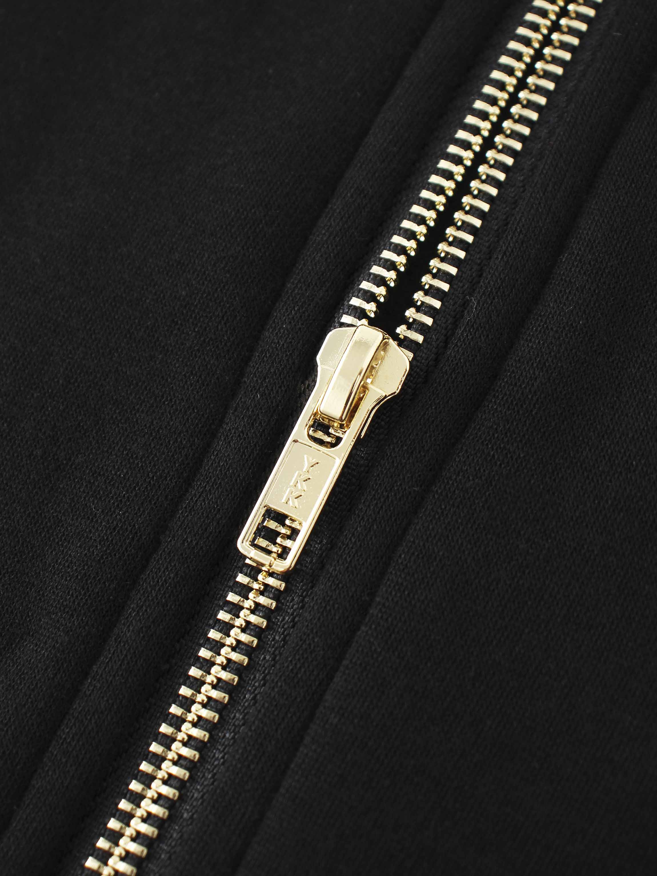 Zip Up Bomber Sweatshirt-Black-4