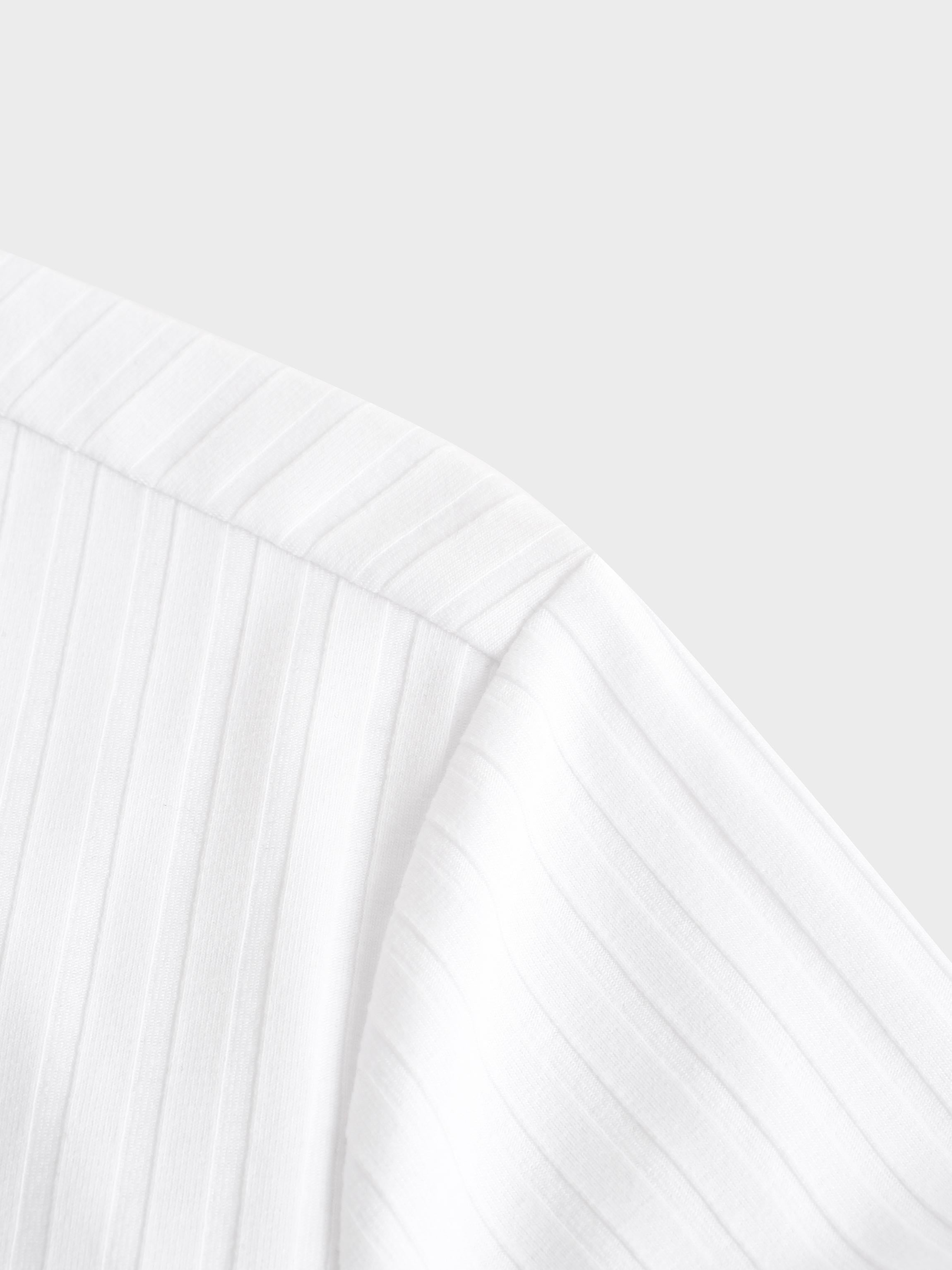 Ribbed High V Bomber-White-4