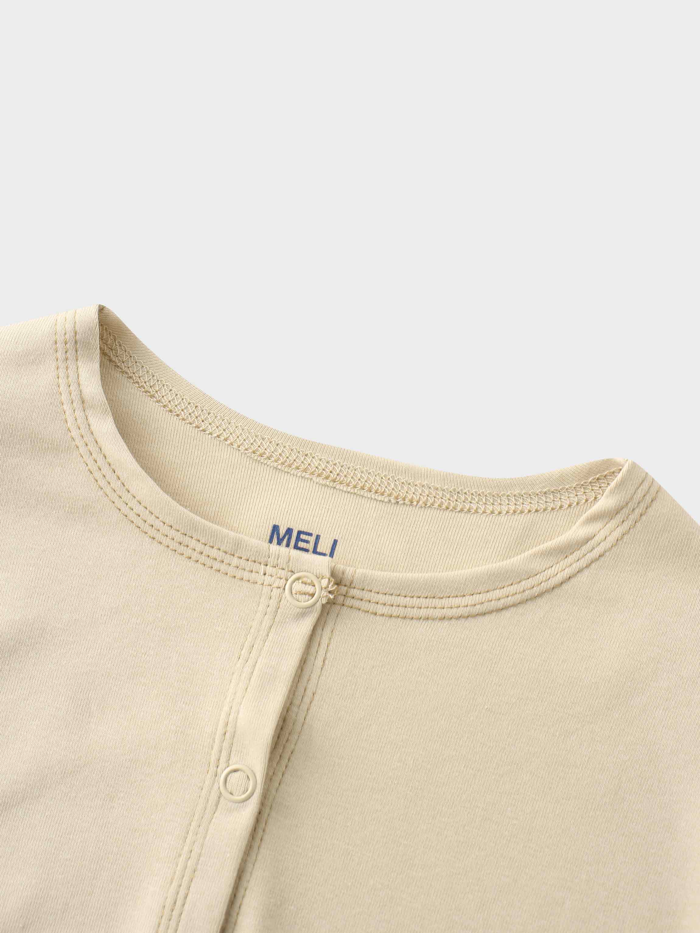 Basic T-Shirt Cropped Cardigan-Tan-3