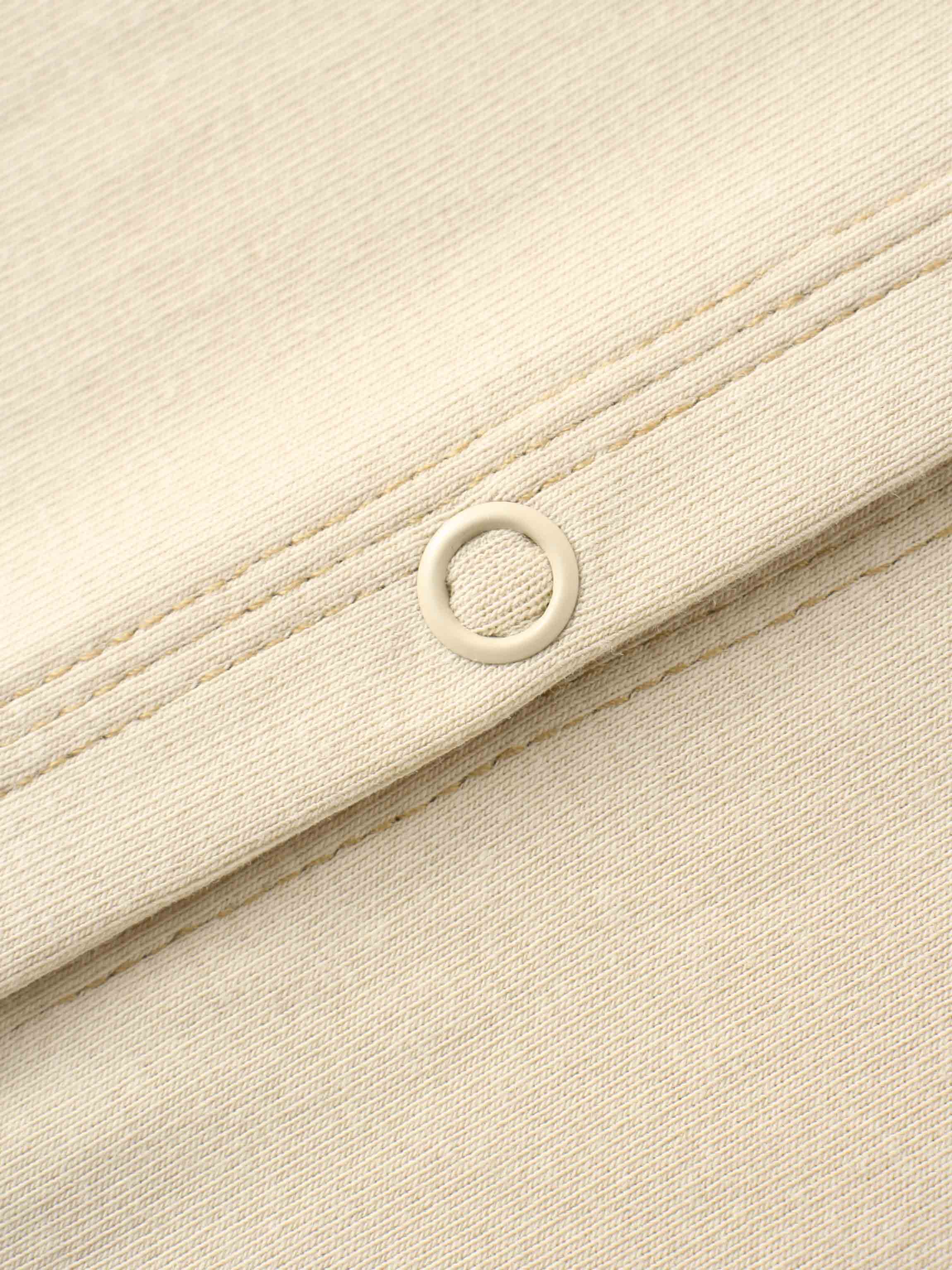 Basic T-Shirt Cropped Cardigan-Tan-4