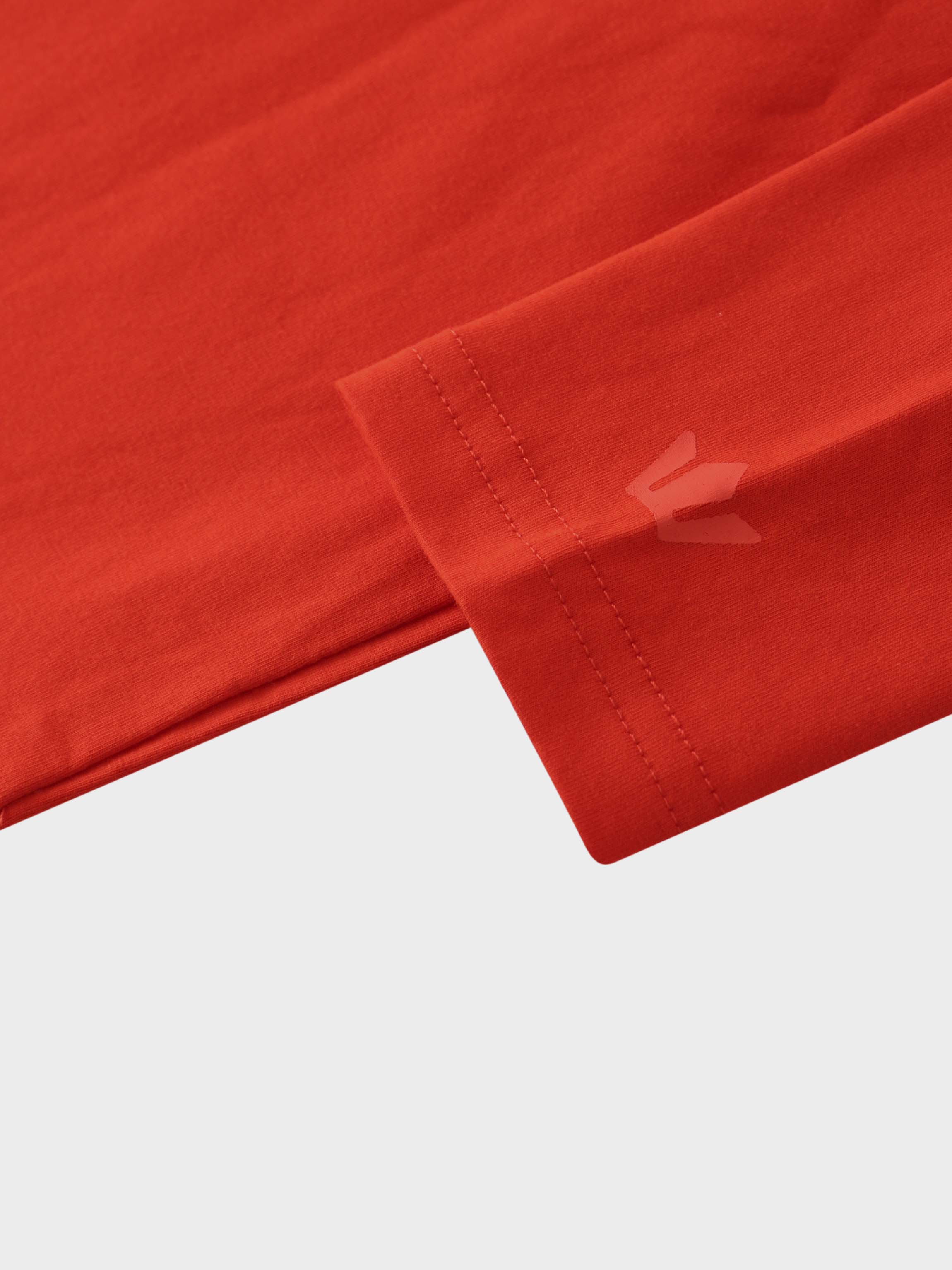 Oversized Rounded Hem T-Shirt-Orange-4