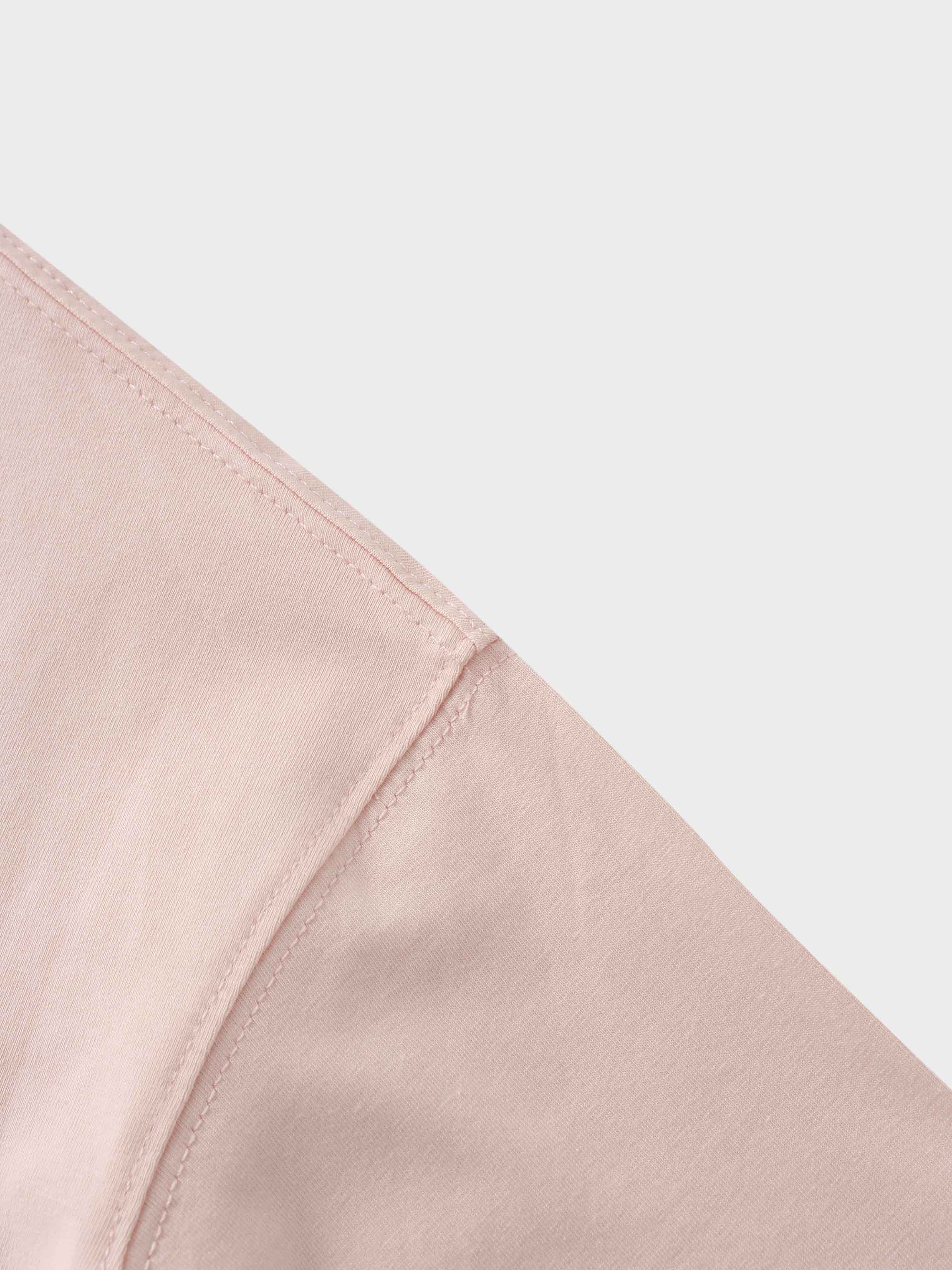 Oversized Rounded Hem T-Shirt-Perfect Pink-4