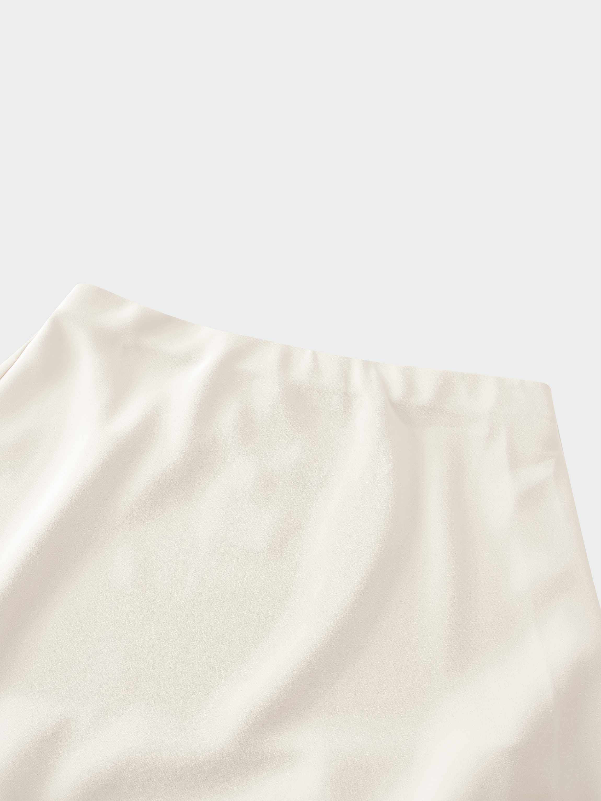 Crepe Slip Skirt-Ivory-3