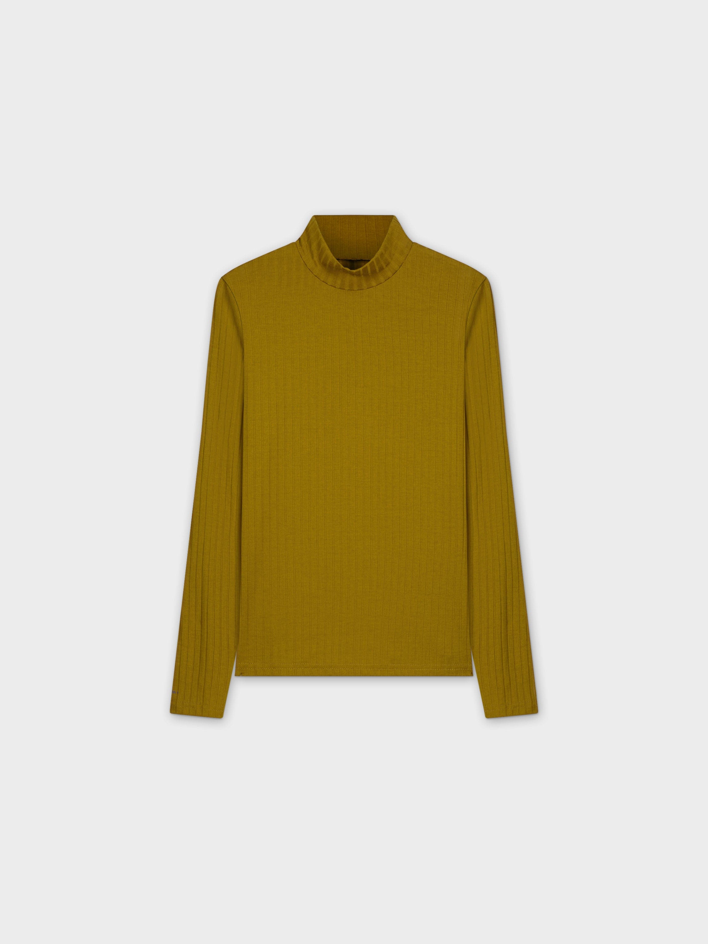 RIBBED JERSEY TURTLENECK-GOLD-0