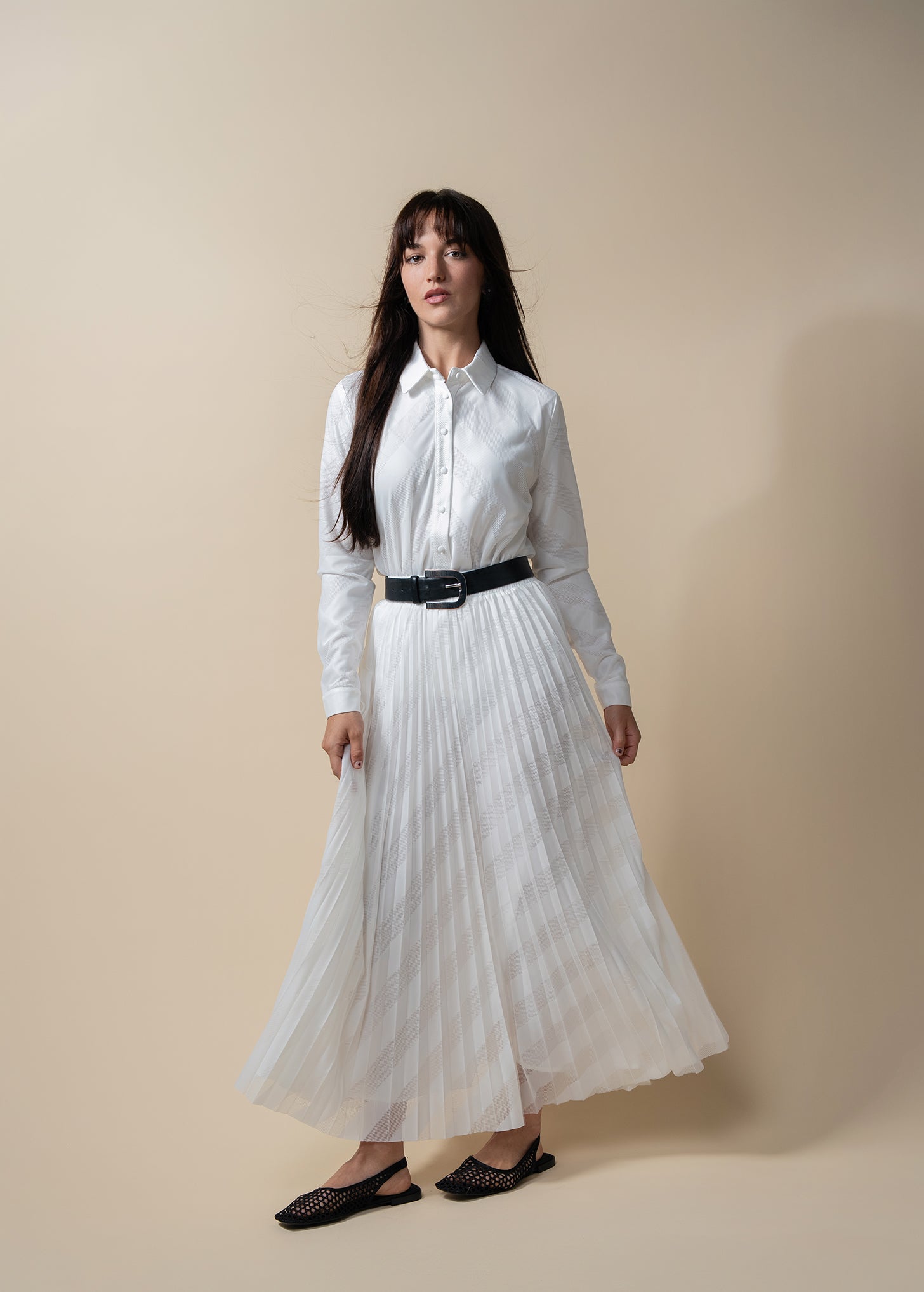 Perforated Blouse-White-0