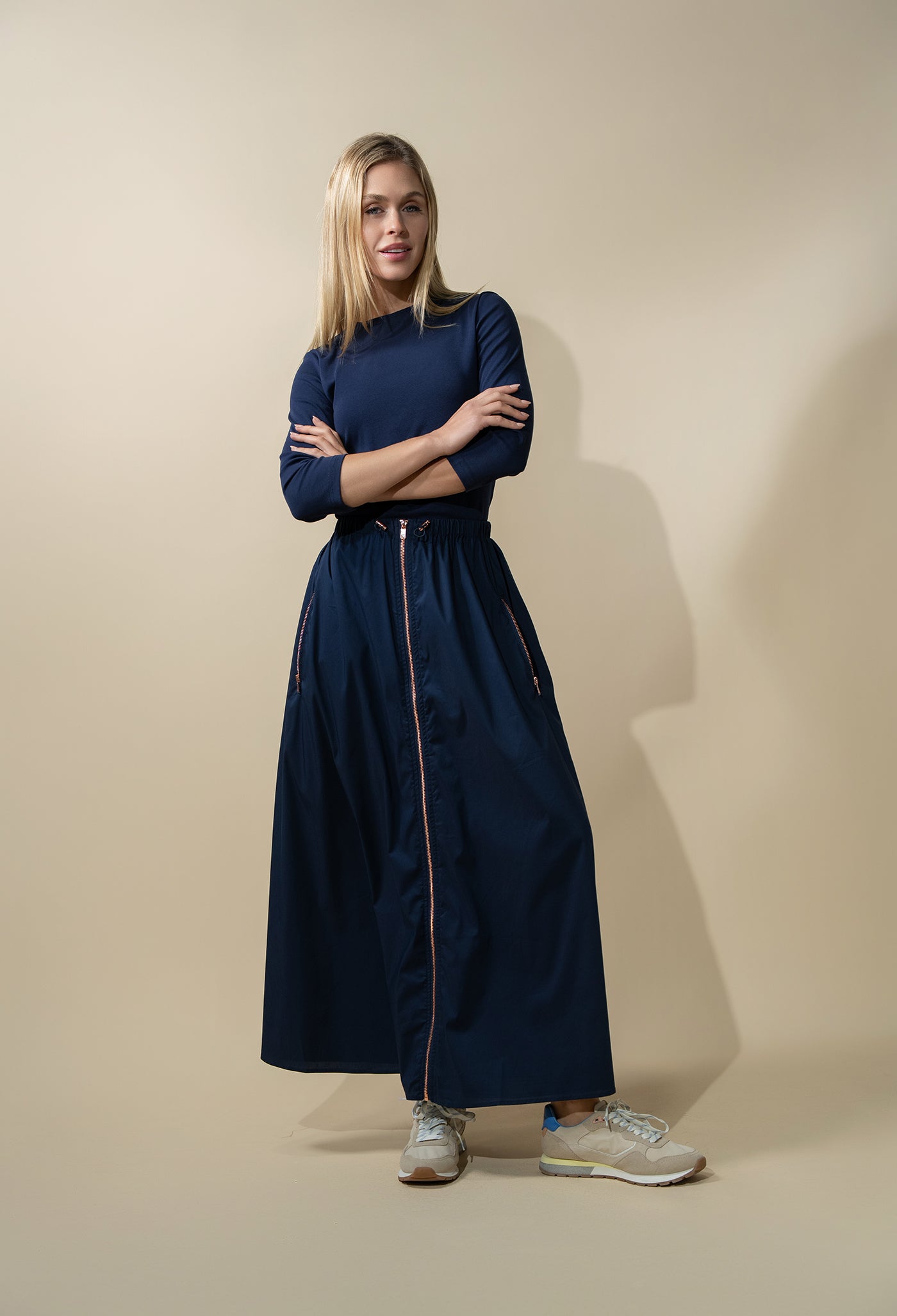 CLASSIC TEE 3Q-NAVY-1