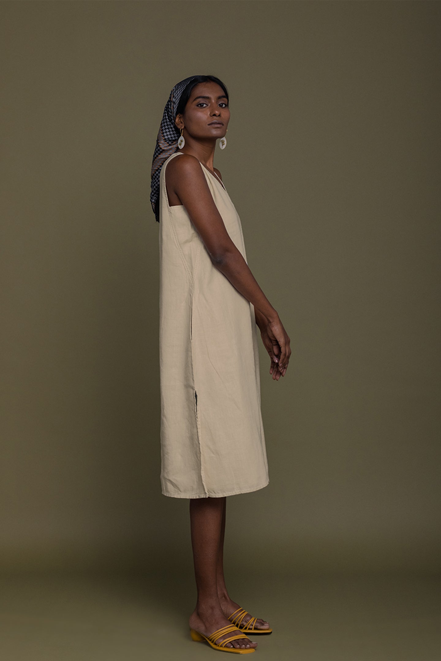 Reading Tea Leaves Dress in Neutral Beige-2