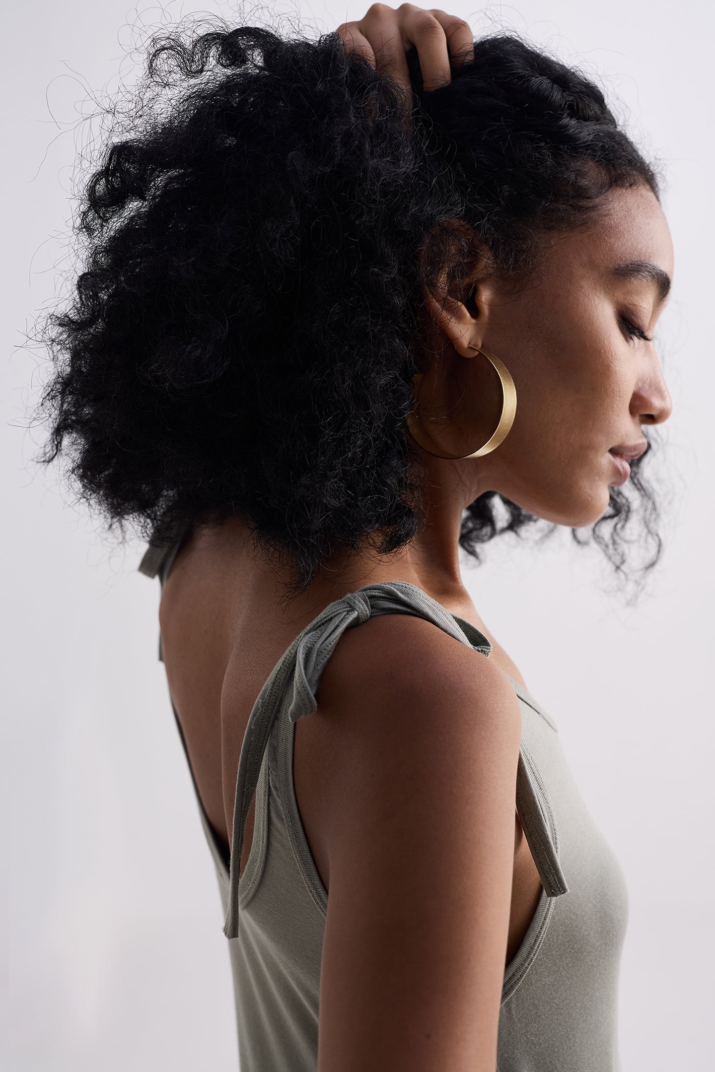 Tie-Detail Maxi Dress in Light Olive-3