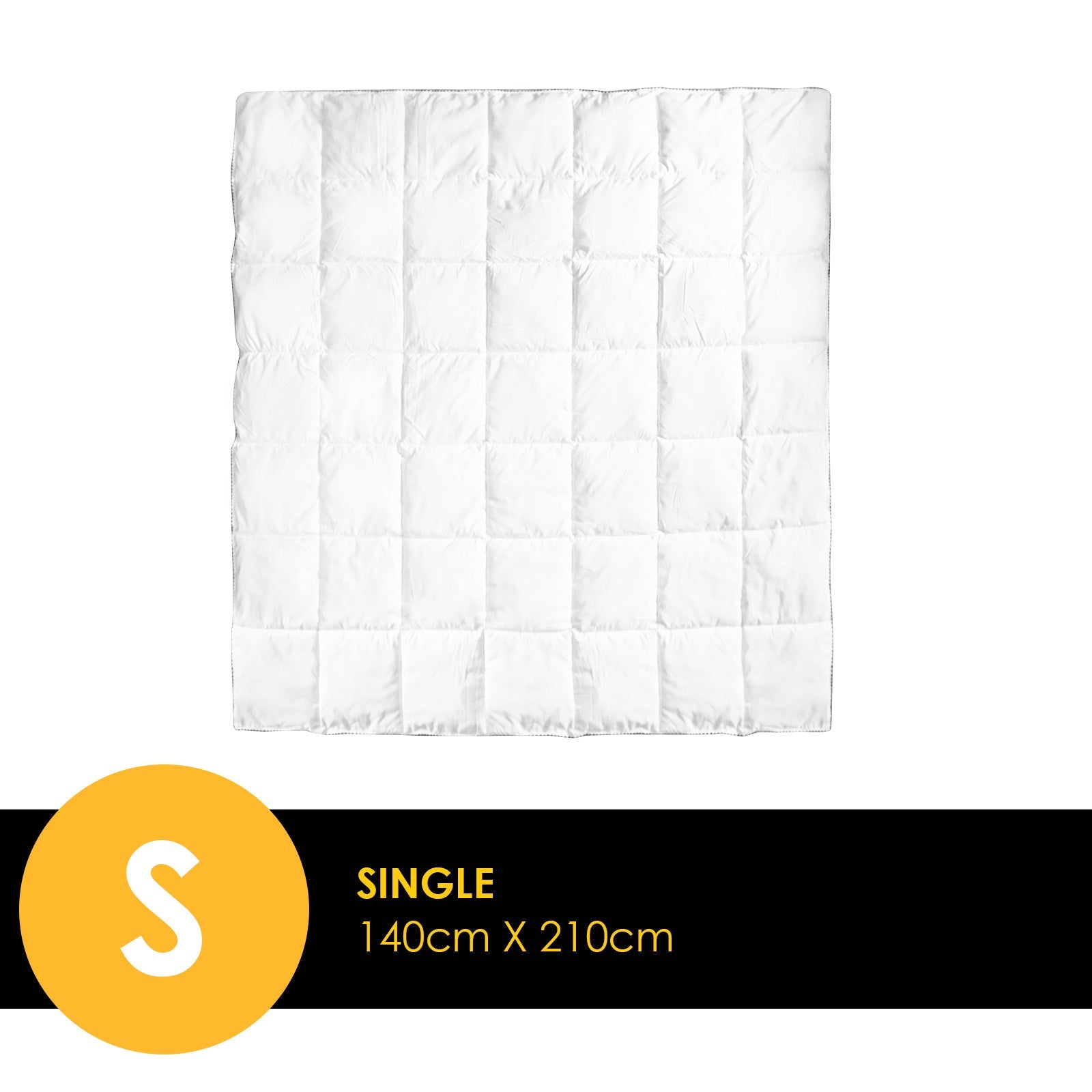 NNEDSZ Comfort Bamboo Blend Quilt 250GSM Luxury Doona Duvet 100% Cotton Cover Single White-2