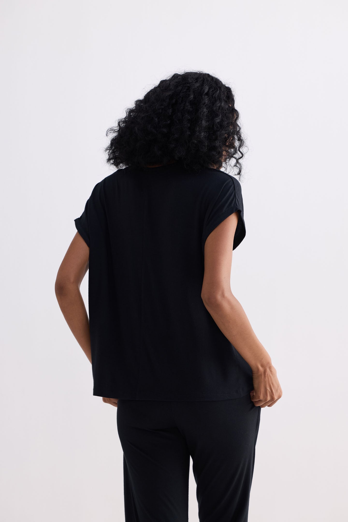 Wide Leg Pant in Black-1